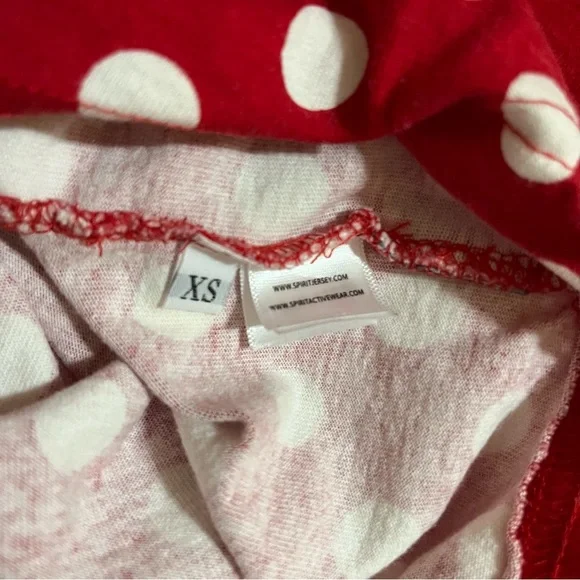 Spirit Jersey Red Polka Dot Disney Shirt Size XS - Picture 8 of 9